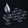 TUIBELYN 10 Clear Plastic Martini Dessert Cocktail Wine Shot Glasses