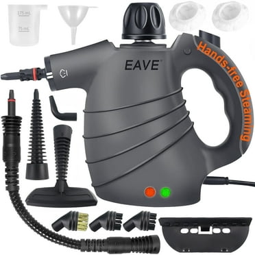 EAVE Handheld Steam Cleaner,12 in 1 Set Portable Steamer for Cleaning, with Steam Lock Button for Hands-free Steaming, Pressurized Hand Held Car Steamer for Furniture, Upholstery,Tile Grout, Home Use