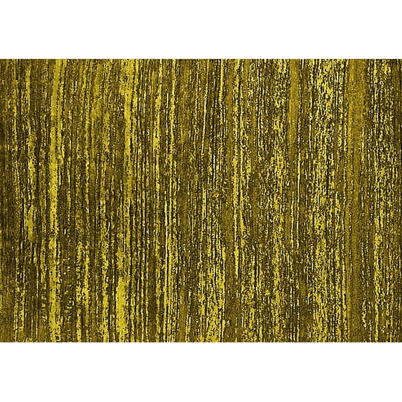 Ahgly Company Indoor Rectangle Oriental Yellow Industrial Area Rugs, 5' x 8'