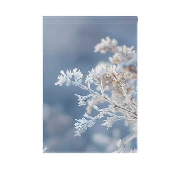 Snowflake in Winter Garden Flag House Banner 12" x 18" Double Sided Outdoor Yard Decoration