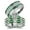 Green, variant on Couple Rings White Gold Plated 925 Sterling Silver Ring Green 1CT Heart CZ Women Wedding Ring Sets Men Titanium Steel Ring