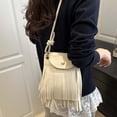 thumbnail image 4 of gcong Stylish Tassel Messenger Crossbody Bag with Decorative Charm for Daily Utility and Use, 4 of 6