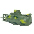 thumbnail image 3 of Mini submarino militar de juguete de simulación con control remoto de 6 canales (verde), 3 of 14