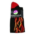 thumbnail image 2 of Flame Soccer Style Socks (Black/Red/Gold, X-Small), 2 of 2