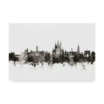 Trademark Fine Art 'Winchester England Skyline Black White' Canvas Art by Michael Tompsett