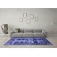 thumbnail image 3 of Ahgly Company Machine Washable Indoor Rectangle Oriental Blue Industrial Area Rugs, 2' x 3', 3 of 4