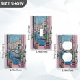 thumbnail image 7 of Yayeee Blank Wall Plate Cover 1-Gang 4.5"x2.7" Home Unused Decorative Outlet, Blue Plants Window, 7 of 7