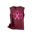 thumbnail image 4 of jicehd Breast Cancer Vest Womens Tank Tops Sleeveless T-Shirts Casual Bowknot Print Solid Color Shirts Retro Round Neck Vest, 4 of 4