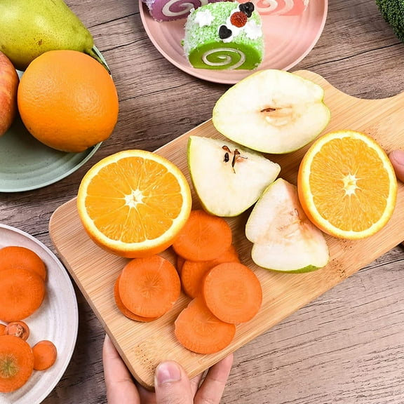 MUSEYA Fruit and Vegetable Platter Wood Cutting Board with Handle for Homeowners 1Pcs