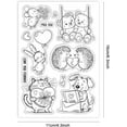 thumbnail image 6 of Valentine Animals Clear Stamps Valentine's Day Silicone Clear Stamp Seals Hedgehog Love Transparent Stamps for DIY Scrapbooking and Cards Making Photo Album Journal 6.3x4.33inch, 6 of 8