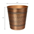 thumbnail image 5 of happimess Riley Modern Classic Hammered Steel Accent 2 Gal Waste Bin, Antique Copper (Set of 2), HPM1111B-SET2, 5 of 6