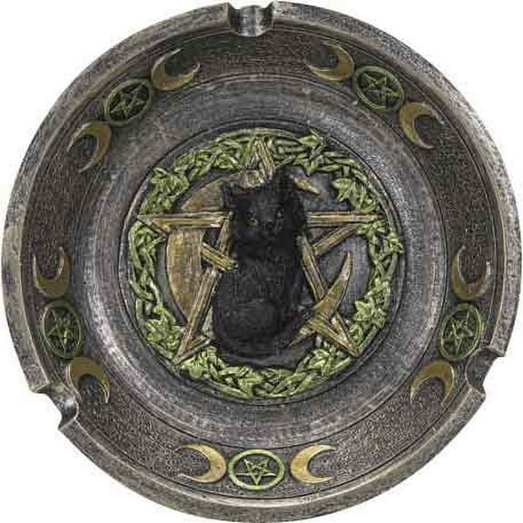 Triple Moon Cat Ashtray by Medieval Collectibles