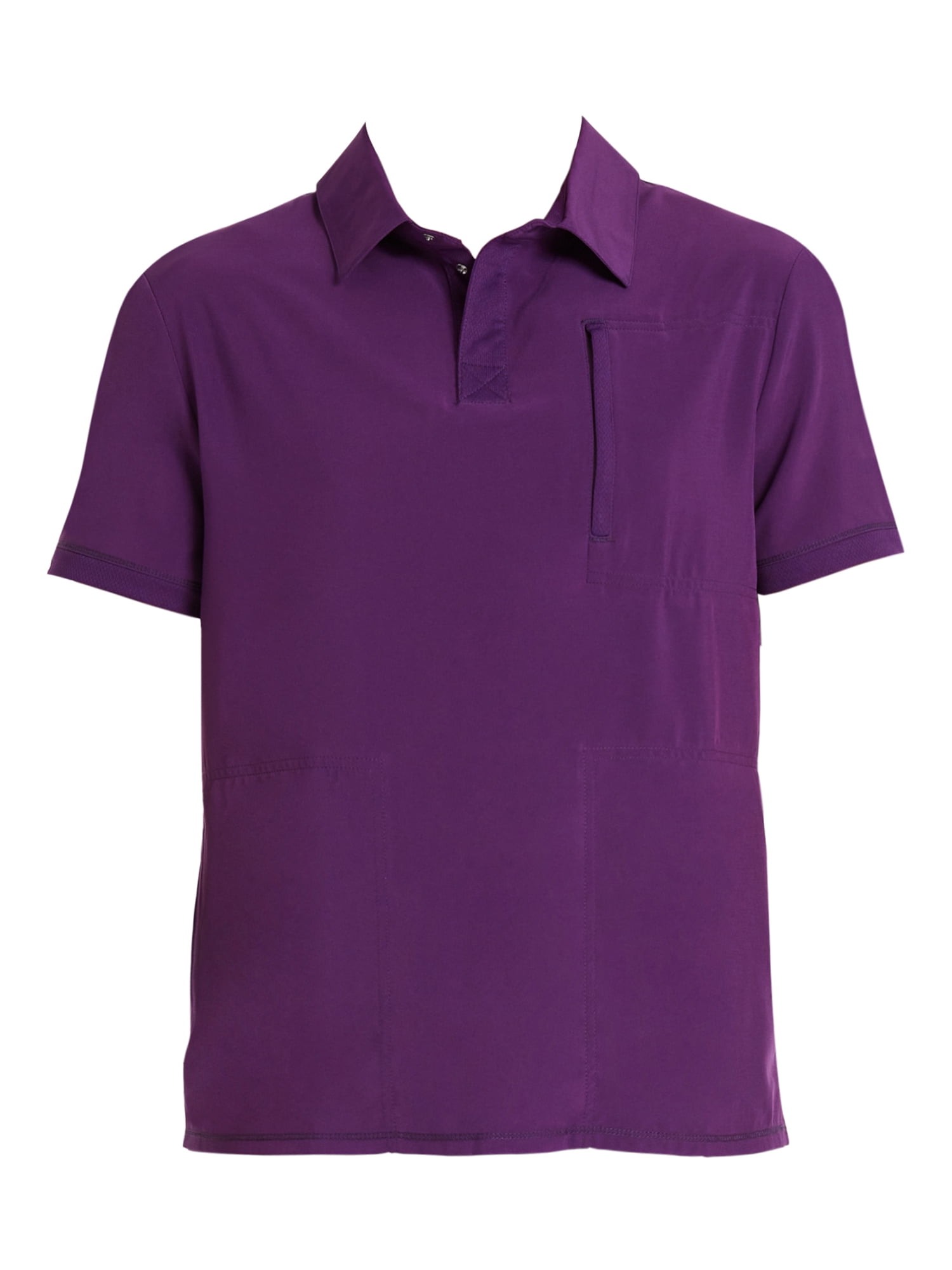 Scrubstar Men's Premium Performance Stretch Polo Scrub Top, Sizes XS-3XL