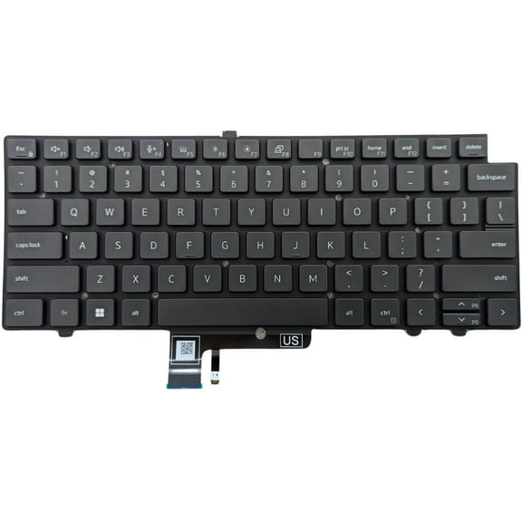 New US Black English Backlit Laptop Keyboard (Without palmrest) for Dell Latitude 7340, 7440, 7640 P/N: H3DHT 0H3DHT Light Backlight