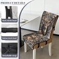 thumbnail image 5 of TSOVTHRID Deer Elk Camo Hunting Print Quilted Dining Room Chair Covers Adjustable Practical Chair Seat Covers Stretchy Comfy Water Resistant Seat Cushion Slipcovers, Set of 2, 5 of 7