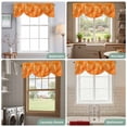 thumbnail image 6 of Tie Up Valances for Windows, Orange Leaf Adjustable Valance Curtains Window Treatment for Living Room/Bedroom, Tropical Botanical Palm Leaf Modernism Rod Pocket Kitchen Curtains & Drapes 54x18 Inch, 6 of 9