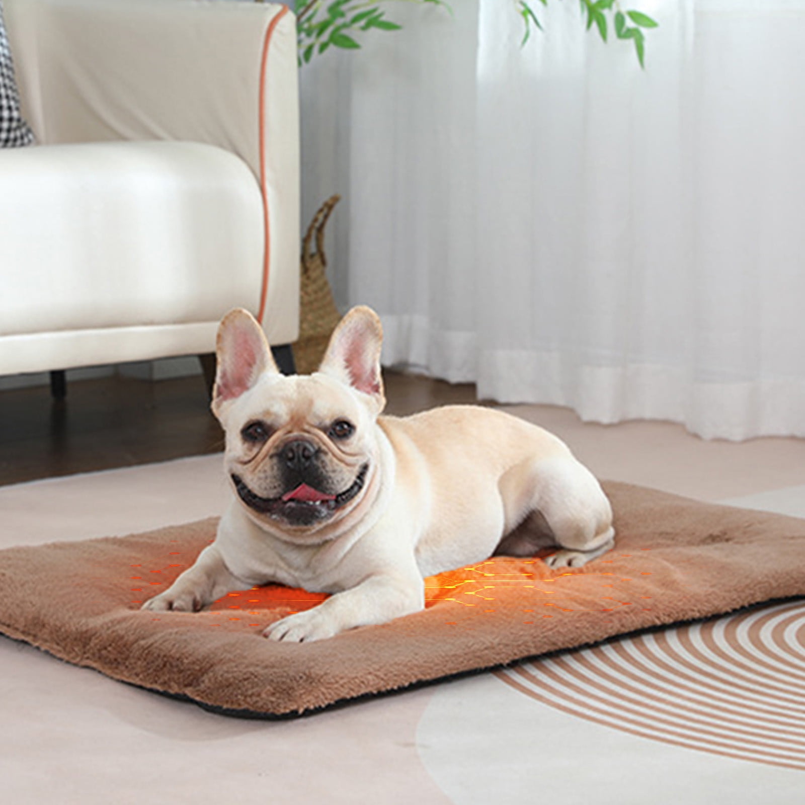 Self-Warming Pet Bed Pad, Thermal Dog Bed Mat, Self-Heating Pad For Cats, Pet Warmer Mat For Feral And Indoor Cats, Machine Washable Pet Sleeping Mat, No Electricity Needed