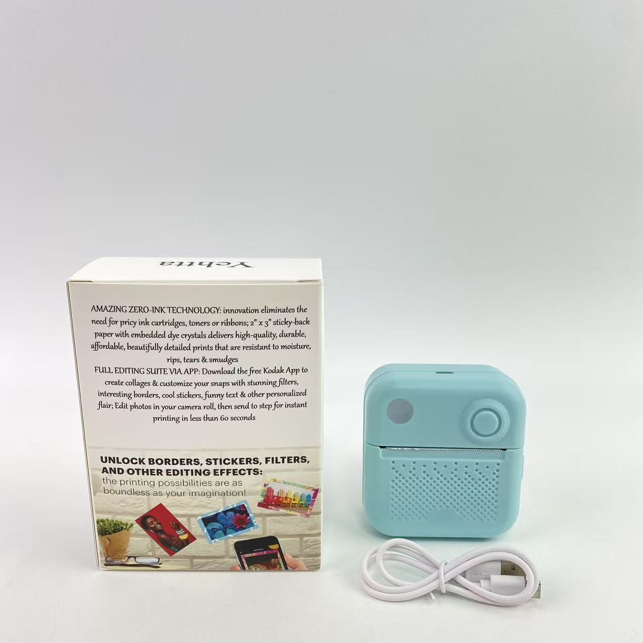 Yehtta Photo printers– Wirelessly Prints 4x6” Photos from Your iOS & Android Device, White