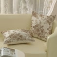 thumbnail image 4 of Brown Pillow Covers 18x18 Inch 2 Pcs Tan Vintage Floral Decor Throw Pillows Fall Chinoiserie Flower Leaves Plant Seasonal Outdoor Decoration Pillowcase Linen Cushion Cover for Couch Sofa Bed, 4 of 6