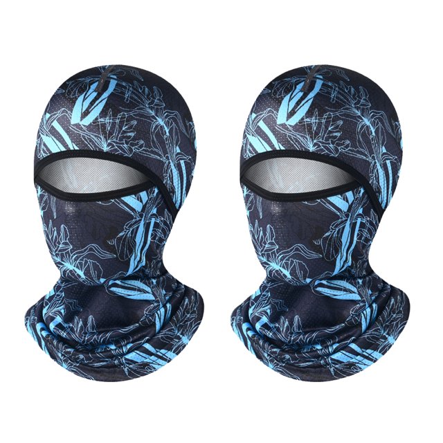 2 piezas de funda para la cabeza con protector solar de seda de hielo Funda para la cabeza para exteriores para hombres Funda para la cara para andar en motocicleta Cuello