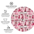 thumbnail image 4 of Pofeuu Garden Gnomes Print Leather Coasters Set of 6, Round Cups Mugs Mat Pad for Home Kitchen Heat Resistant Drink Coasters,Round Shape, 4 of 7