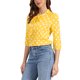 thumbnail image 4 of BLUSA CON PUÑO ELÁSTICO Y LAZO EN EL CUELLO IMPRESA PARA MUJERES CHIC XL AMARILLO, 4 of 5