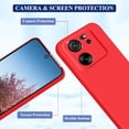 thumbnail image 3 of for Xiaomi 13T Pro Case Silicone Soft Shockproof Xiaomi 13T Pro Phone Case Aesthetic Purple Thin Xiaomi 13T Protective Case Anti-Fingerprint Cover (Red), 3 of 14