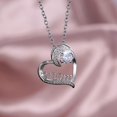 thumbnail image 3 of Collar de amor personalizado para mujer, regalo perfecto para cumpleaños y día de la madre Colgante de corazón de mamá inolvidable, 3 of 8