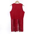 thumbnail image 4 of Zszcpp Toddler Girl Tank Top Role Play Party Vest Performance Hippie Fringe Western Cow Tassel Blouse Girls Casual Tops, 4 of 4