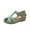 Green, variant on Juejuezi Womens Sandals Clearance Sale New Hollow Embroidered Wedges With Thick Sole Toe Cap Buckle Women's Sandals