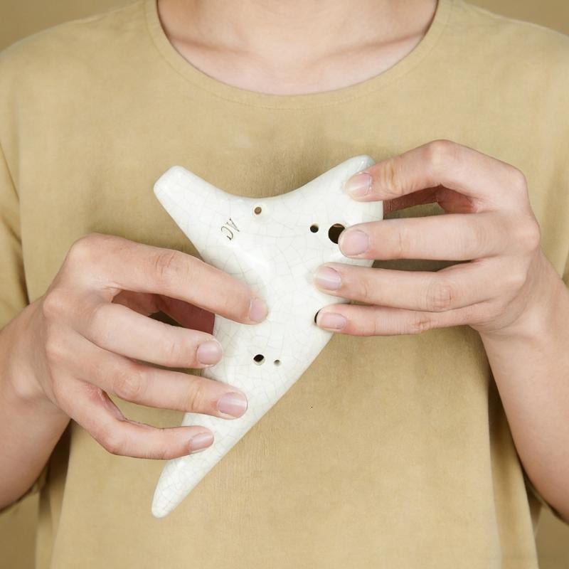 CEORPER Premium Ceramic 12 Hole Ocarina Portable for Music Enthusiasts and Students