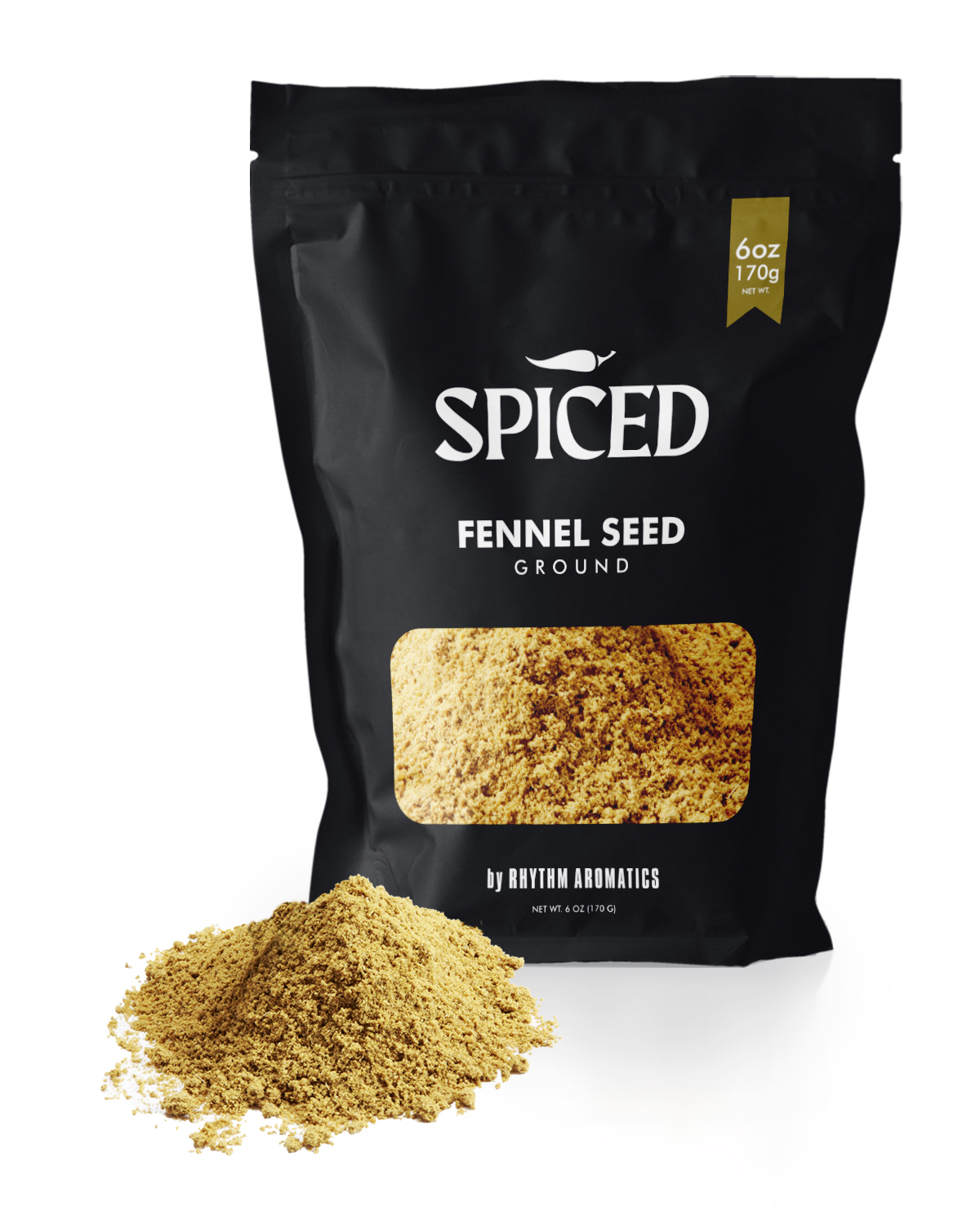 SPICED Ground Fennel Seed Powder, 6oz of Ground Fennel Seeds in