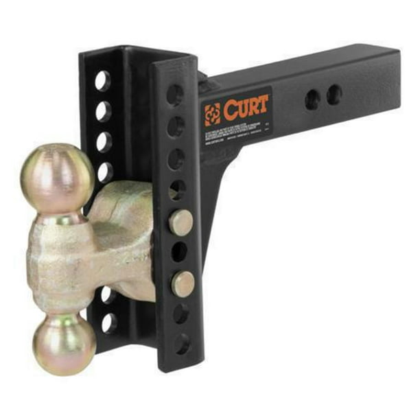 CURT 45900 Adjustable Trailer Hitch Ball Mount, 2Inch Receiver, 6Inch