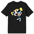 thumbnail image 3 of Powerpuff Girls Bubbles Is The Cute One Crew Neck Short Sleeve Men's Black T-shirt, 3 of 5
