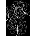 thumbnail image 2 of Aesthete 13x18 White Modern Wood Framed Museum Art Print Titled - Ink Leaves Black, 2 of 4