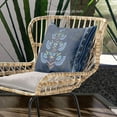 thumbnail image 2 of Mughal Buta Indoor/Outdoor Pillow in Blue Brown 18x18, 2 of 5
