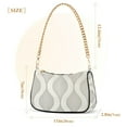 thumbnail image 3 of FORMRS Womens Shoulder Bag with Chain Strap Clutch Purse Cute Tote Handbag, Light Gray Pattern, 3 of 7