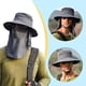 thumbnail image 5 of Sombrero de protección solar UV de ala ancha con protector facial y cubierta para el cuello (gris oscuro) TUNC Sencillez, 5 of 5