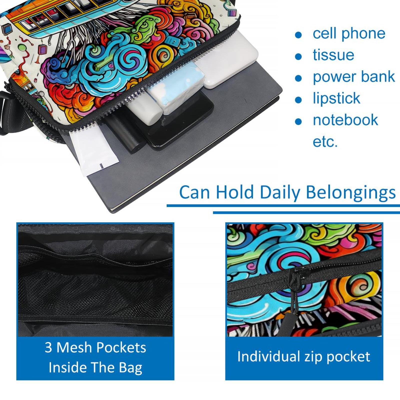 Graffiti Running Belt Waist Bag Fanny Packs, Lightweight Adjustable with Extension Strap, Unisex