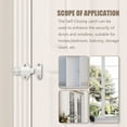 thumbnail image 2 of Cerradura de puerta automática, pestillo de cierre automático de aleación de aluminio de seguridad mejorada con acabado brillante para varios estilos de puertas, ventanas y portones, compatible con, 2 of 5