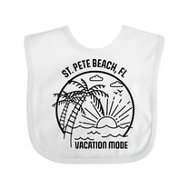 Inktastic Summer Vacation Mode St. Pete Beach Florida Boys or Girls Baby Bib