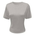 thumbnail image 5 of Kureaily Women's T Shirts For Daily Wear Round Neck Casual Fit Versatile Style For Spring And Summer Perfect With Jeans Summer Tops, 5 of 5