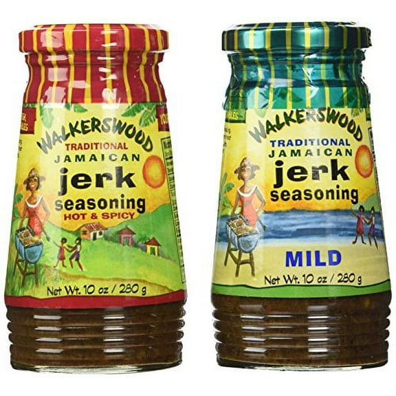 Walkerswood Jamaican Jerk Seasoning Mixed Pack - 10 Oz Each Mild, Hot & Spicy