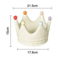 thumbnail image 3 of Shape Ceramic Fruit Plate with Forks Crown Design Elegant Tabletop Decoration for Home Snack Serving Kitchen Dining Room Centerpiece Perfect for Entertaining and Holiday Gifting Durable, 3 of 6