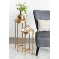 thumbnail image 4 of Kate and Laurel Celia Side Tables, Set Of 2, Gold And White, Decorative Modern Glam End Table, 4 of 5