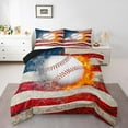 thumbnail image 1 of Erosebridal Baseball Bedding Twin Comforter Set For Teens,American Flag Down Comforter,Gaming Theme Decor,Reversible,2-Piece, 1 of 8
