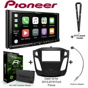 Pioneer AVH-2330NEX 7" DVD Receiver, iDatalink Maestro KIT-FOC1 Dash kit for 2012-2018 Ford Focus, ADS-MRR Interface Module and BAA22 Antenna Adapter and a SOTS Lanyard