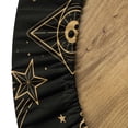 thumbnail image 5 of Ambesonne Astral Fitted Round Tablecloth, Mystery Witchcore Pattern, 40"- 44" Diameter, Pale Coffee Black, 5 of 5