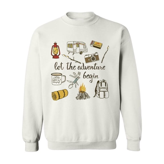 Let The Adventure Begin Design Sweatshirt Men -Image by Shutterstock, Male x-Large