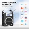 thumbnail image 2 of Radio portátil JEUJUG AM FM - Reloj digital con Bluetooth de 5 W, color negro, 2 of 7
